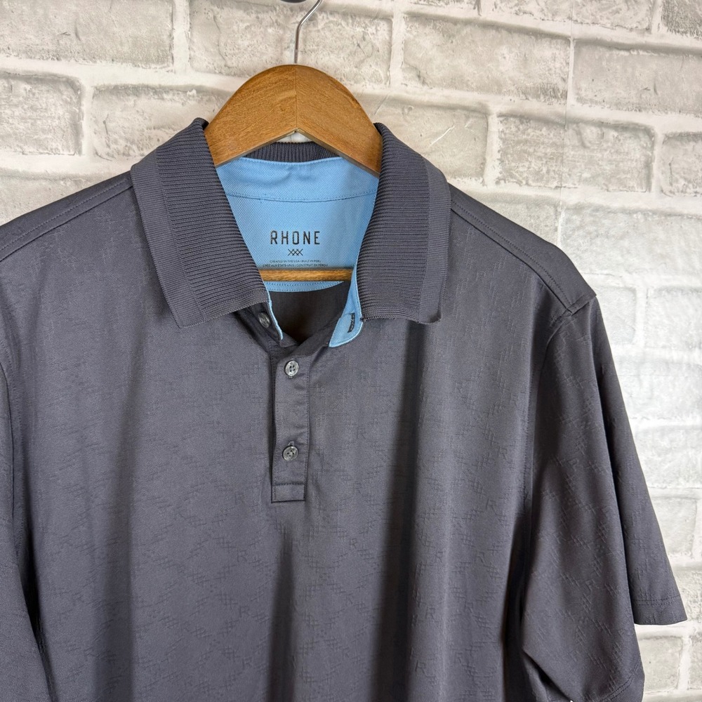Rhone Fairway Performance Polo Shirt Mens XL Dark Gray Short Sleeve Golf 102436